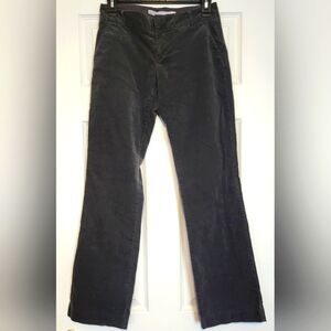 Mid Rise Gray Velveteen Pants